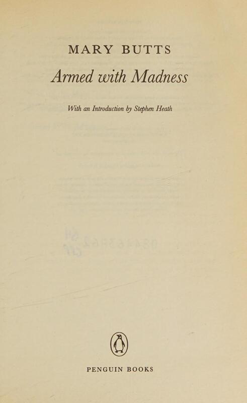 Book cover for Armed with Madness by Mary Butts