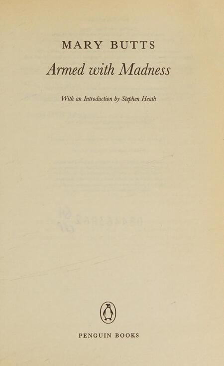 Book cover for Armed with Madness by Mary Butts