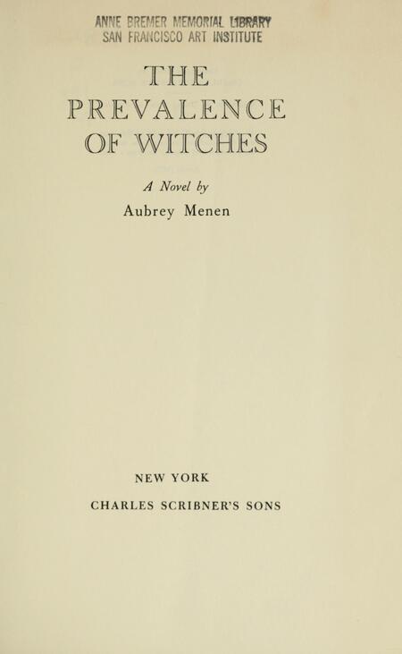 Book cover for The Prevalence of Witches by Aubrey Menen